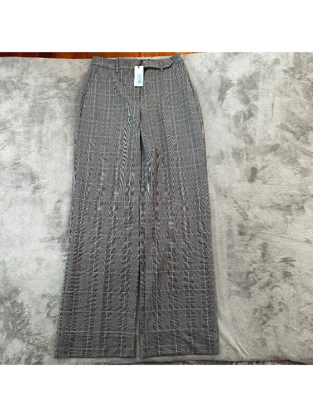 NWT American Tall size 8 XT Extra Tall Long Plaid Wide Leg Pants Trousers